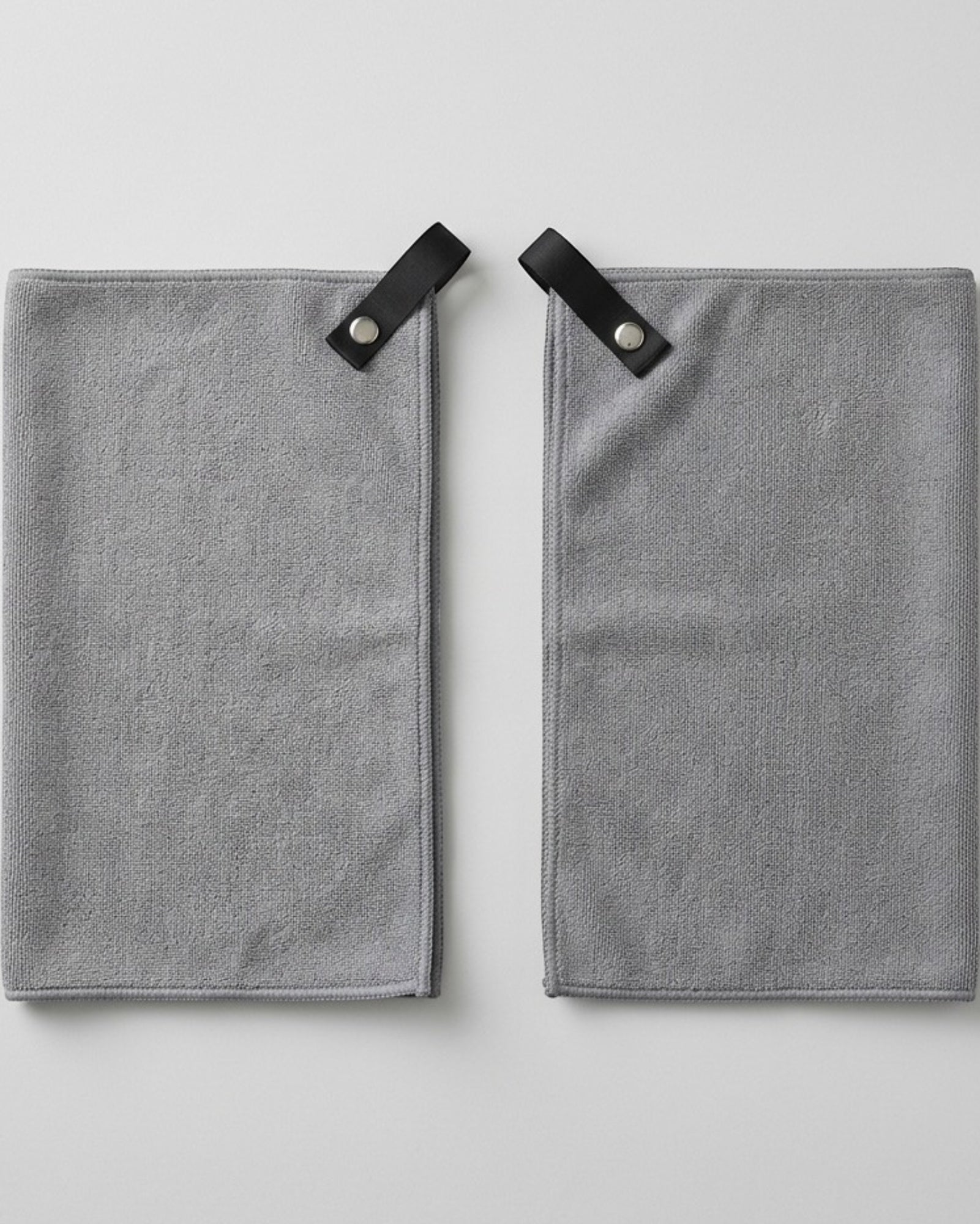 Tastl Running Towel with Snap Loop Microfiber Gray