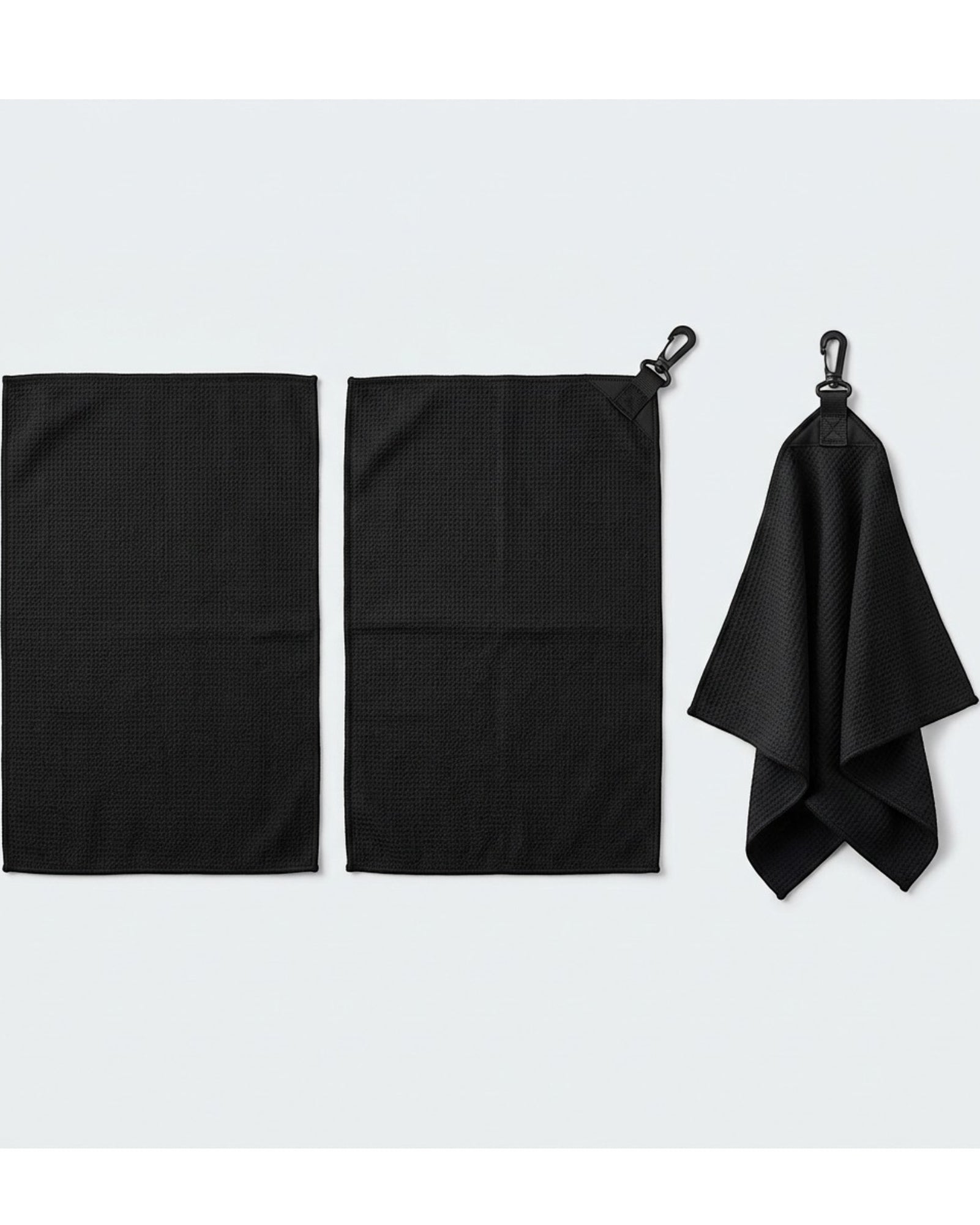 Tastl Golf and Tennis Towel Clip Corner 16 x 24 in Black