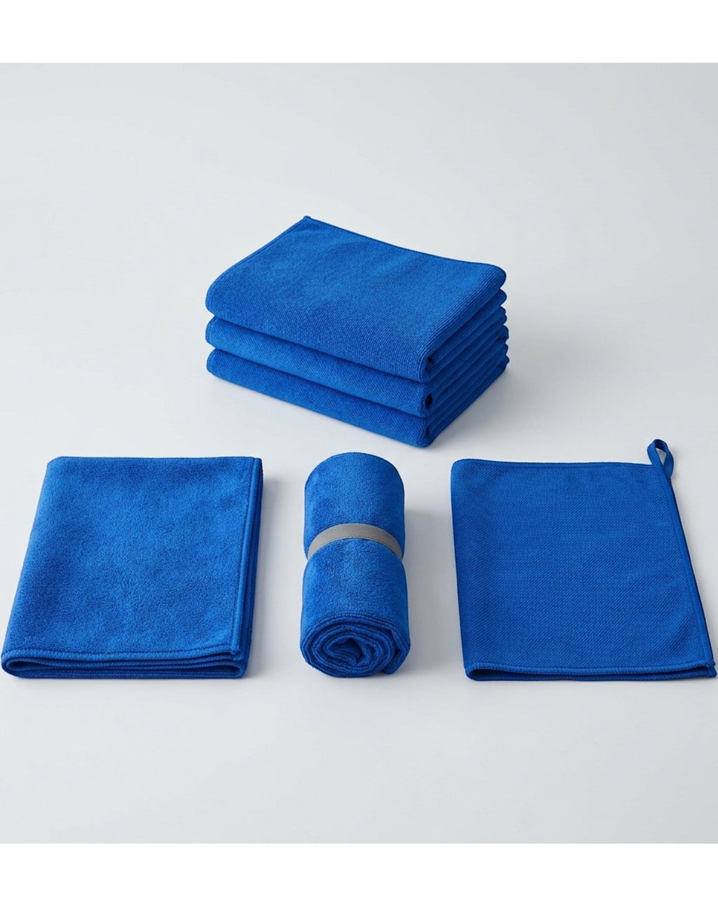 Tastl Travel Fitness Towel Set Microfiber 3-Pack Blue