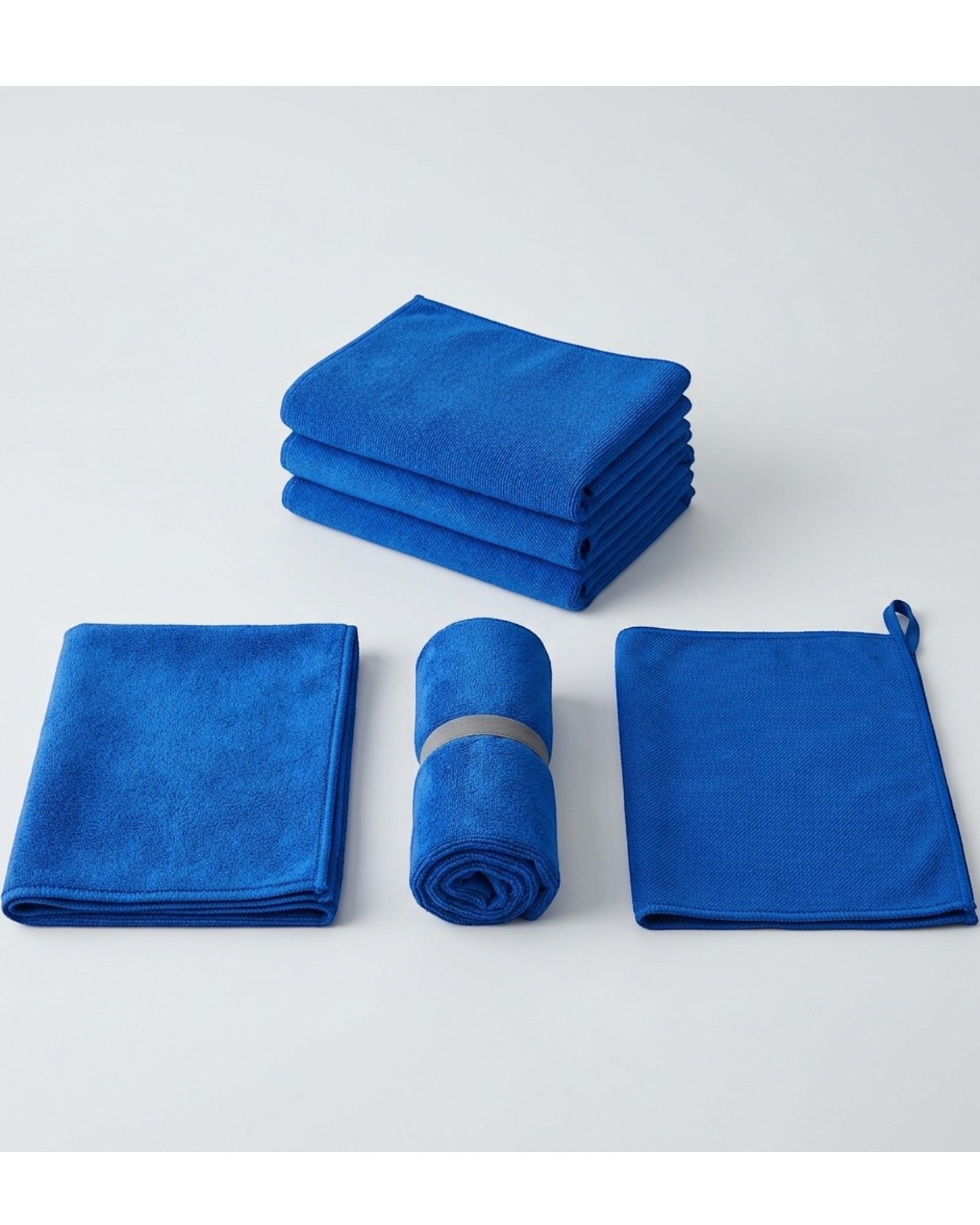 Tastl Travel Fitness Towel Set Microfiber 3-Pack Blue