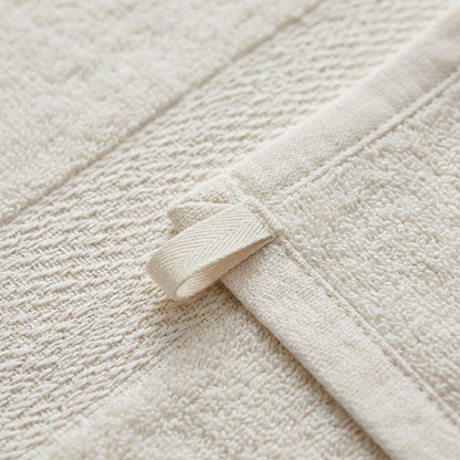 Tastl Courtline Cotton Terry Sports Towel 18 x 36 in Natural White - Detail view